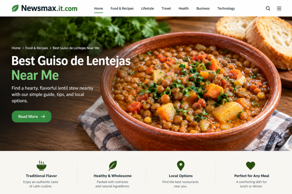 Traditional guiso de lentejas lentil stew served in a bowl