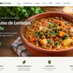 Traditional guiso de lentejas lentil stew served in a bowl