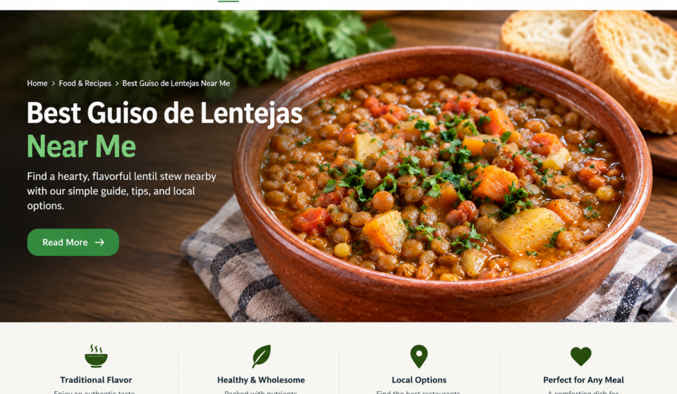 Traditional guiso de lentejas lentil stew served in a bowl