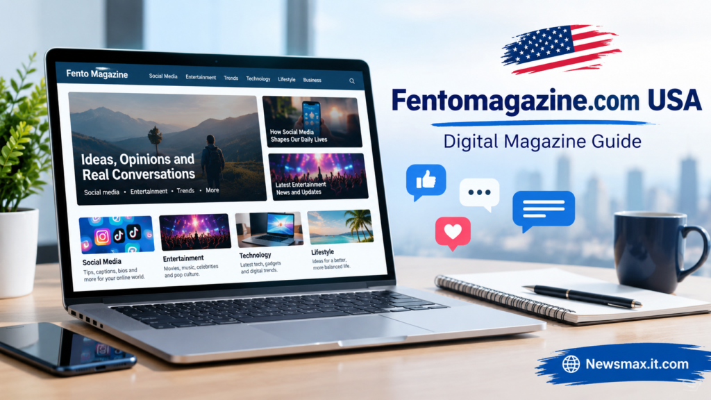 Fentomagazine.com USA digital magazine guide featuring social media, entertainment, technology, lifestyle, and Newsmax.it.com.